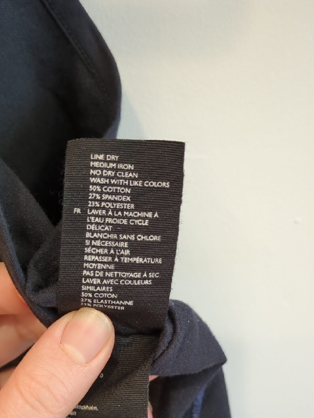 COS Navy Black Minimalist Tank Swing Dress Size Large Basic Normcore Capsule - Picture 7 of 8